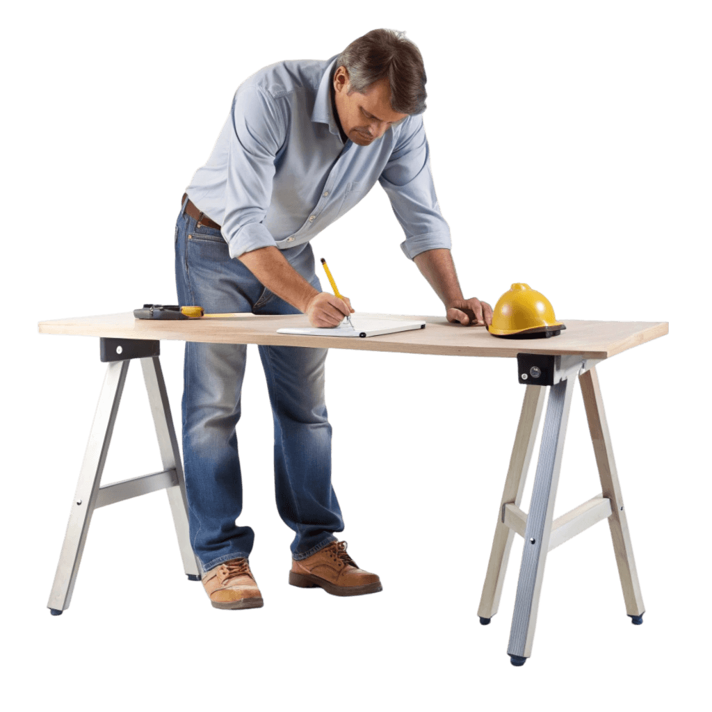 Contractor reviewing home improvement choices with a specialist